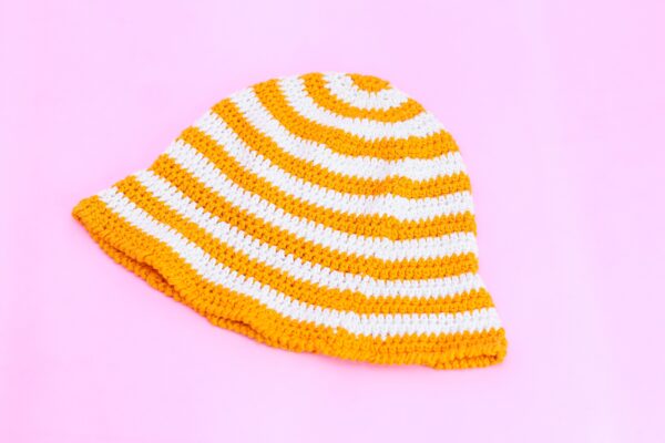 Crochet Orange Bucket Hat