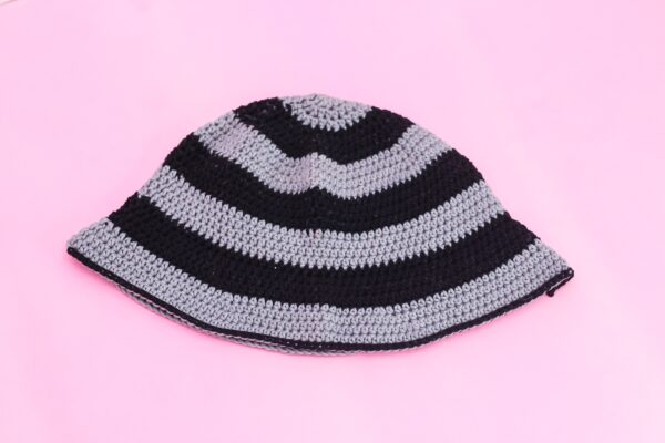 Crochet Black Bucket Hat